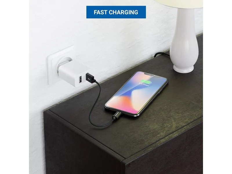 deleyCON USB 2.0-Kabel USB A - Lightning 1 m