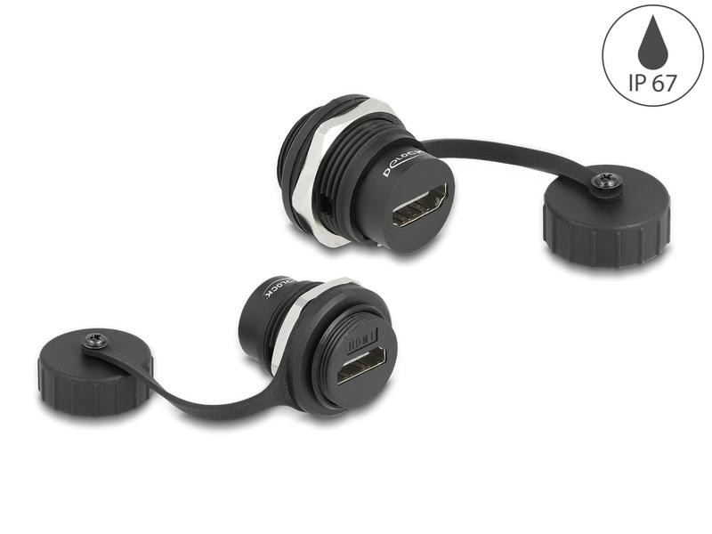 Delock HDMI-A Einbaubuchse IP67 staub- &amp; wassserdicht