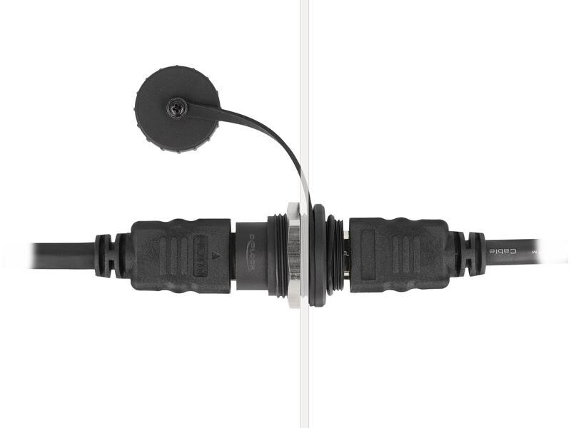 Delock HDMI-A Einbaubuchse IP67 staub- &amp; wassserdicht