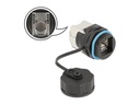 Delock Kabelverbinder RJ45 Buchse zu Cat.6A LSA 1 Stück, Blau