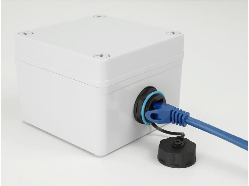 Delock Kabelverbinder RJ45 Buchse zu Cat.6A LSA 1 Stück, Blau