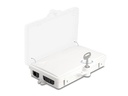 Delock LWL Verteilerbox IP65, 2 Port, Weiss