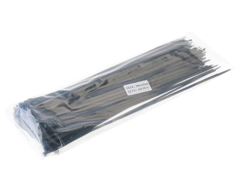 VR-Technics Kabelbinder Schwarz 300 mm x 4.8 mm
