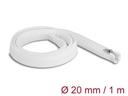 Delock Geflechtschlauch mit Reissverschluss 1 m x 20 mm Weiss