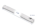 Delock Geflechtschlauch mit Reissverschluss 1 m x 20 mm Weiss