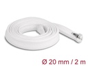 Delock Geflechtschlauch mit Reissverschluss 2 m x 20 mm Weiss