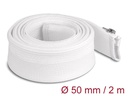Delock Geflechtschlauch mit Reissverschluss 2 m x 50 mm Weiss