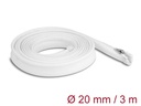 Delock Geflechtschlauch mit Reissverschluss 3 m x 20 mm Weiss