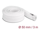 Delock Geflechtschlauch mit Reissverschluss 3 m x 50 mm Weiss