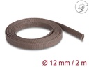 Delock Geflechtschlauch nagerfest, 2 m x 12 mm Braun