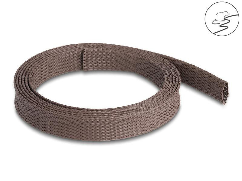 Delock Geflechtschlauch nagerfest, 2 m x 19 mm Braun