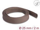 Delock Geflechtschlauch nagerfest, 2 m x 25 mm Braun