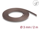 Delock Geflechtschlauch nagerfest, 2 m x 3 mm Braun