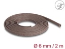 Delock Geflechtschlauch nagerfest, 2 m x 6 mm Braun