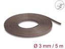 Delock Geflechtschlauch nagerfest, 5 m x 3 mm Braun