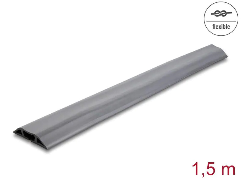 Delock Kabelkanal flexibel, 1.5 m x 70 mm Grau