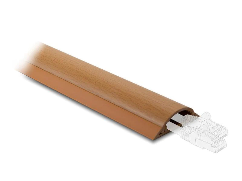 Delock Kabelkanal selbstklebend, Holzoptik 1 m x 50 mm Braun