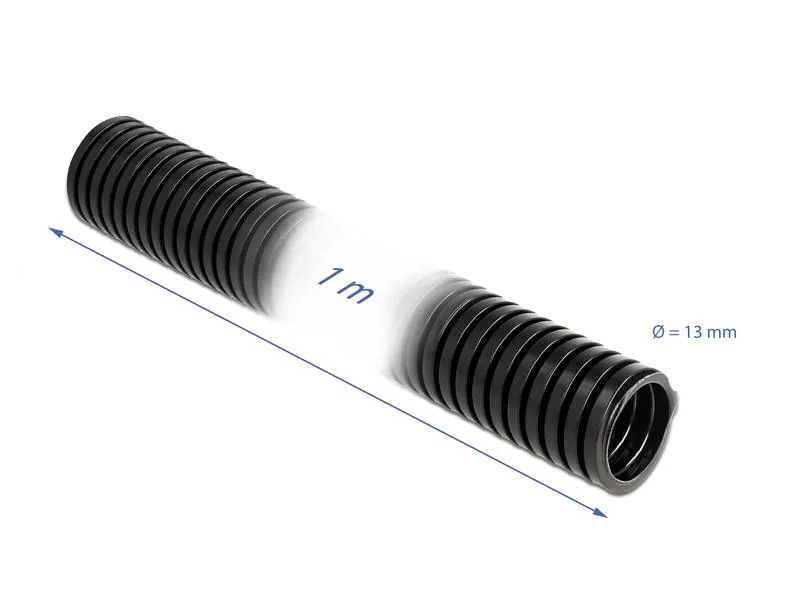 Delock Kabelschlauch 1 m x 13 mm Schwarz