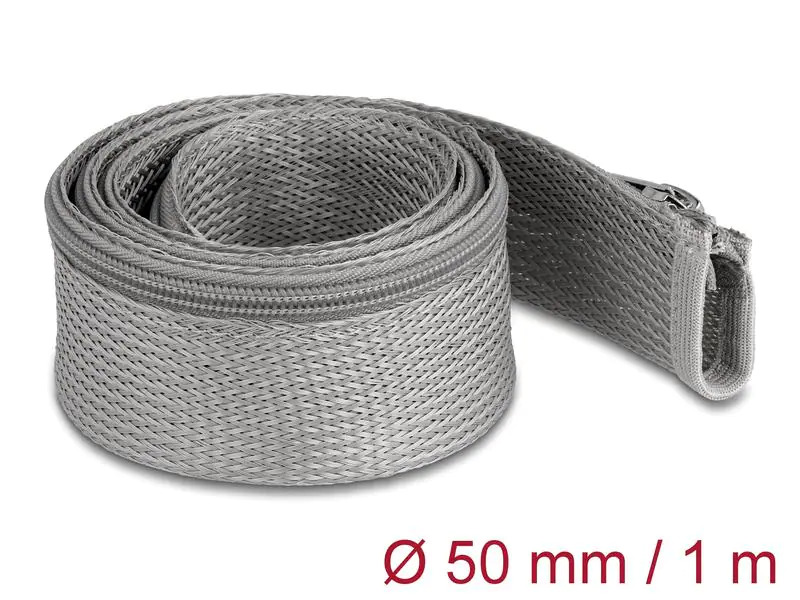 Delock Kabelschlauch 1 m x 50 mm Grau
