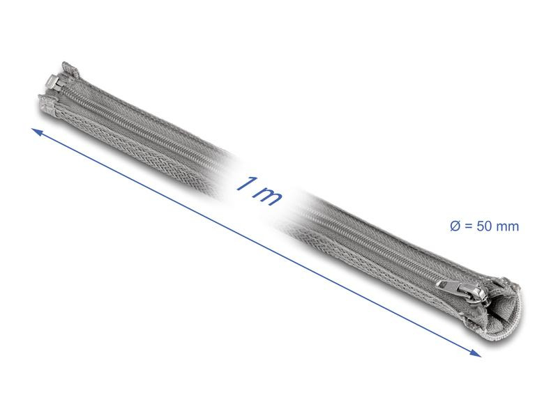Delock Kabelschlauch 1 m x 50 mm Grau