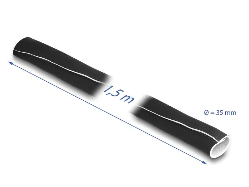 Delock Kabelschlauch 1.5 m x 135 mm mit Klettverschluss