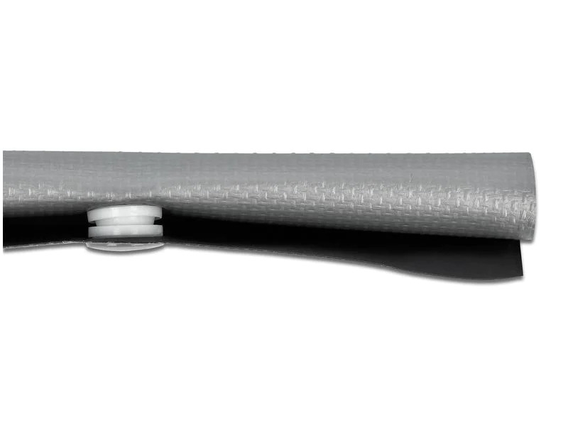 Delock Kabelschlauch 2 m x 10 mm, Knopfverschluss Grau
