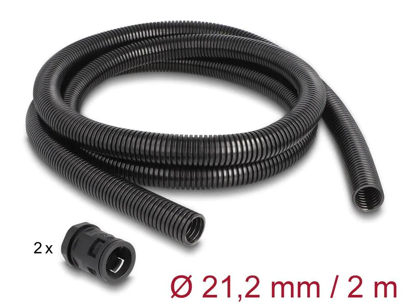 Delock Kabelschlauch 2 m x 21.2 mm Schwarz