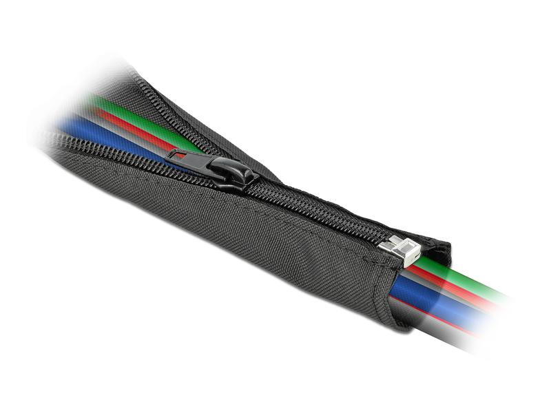 Delock Kabelschlauch 2 m x 25 mm, mit Reissverschluss Schwarz