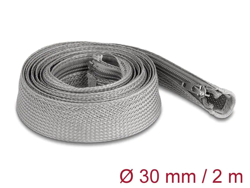 Delock Kabelschlauch 2 m x 30 mm Grau