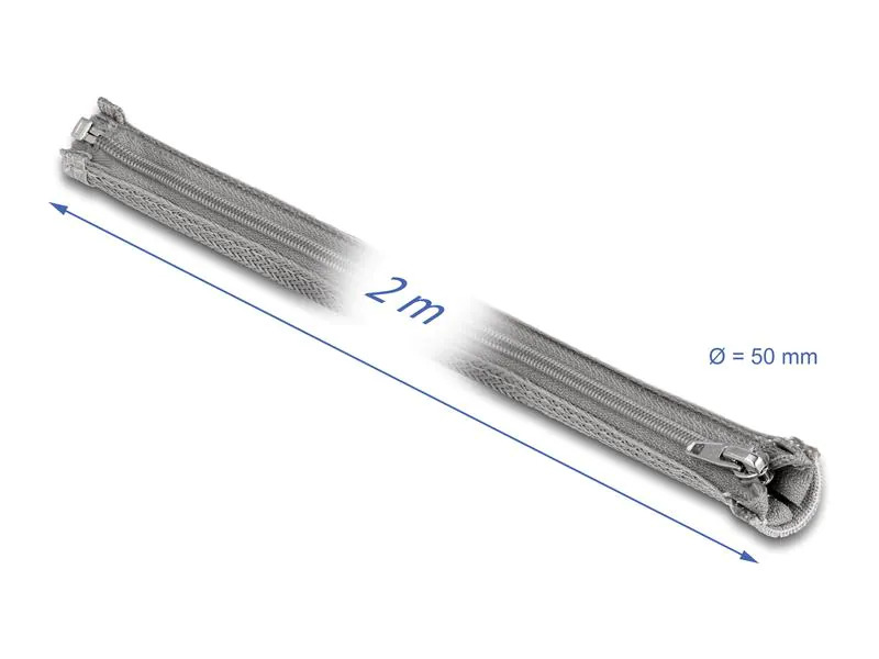 Delock Kabelschlauch 2 m x 50 mm Grau