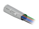 Delock Kabelschlauch 2 m x 50 mm, Knopfverschluss Grau