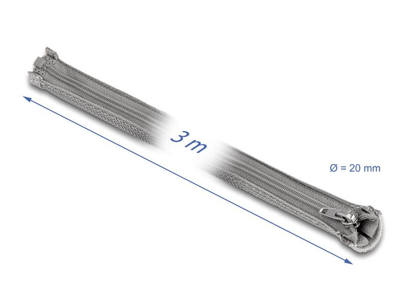 Delock Kabelschlauch 3 m x 20 mm Grau