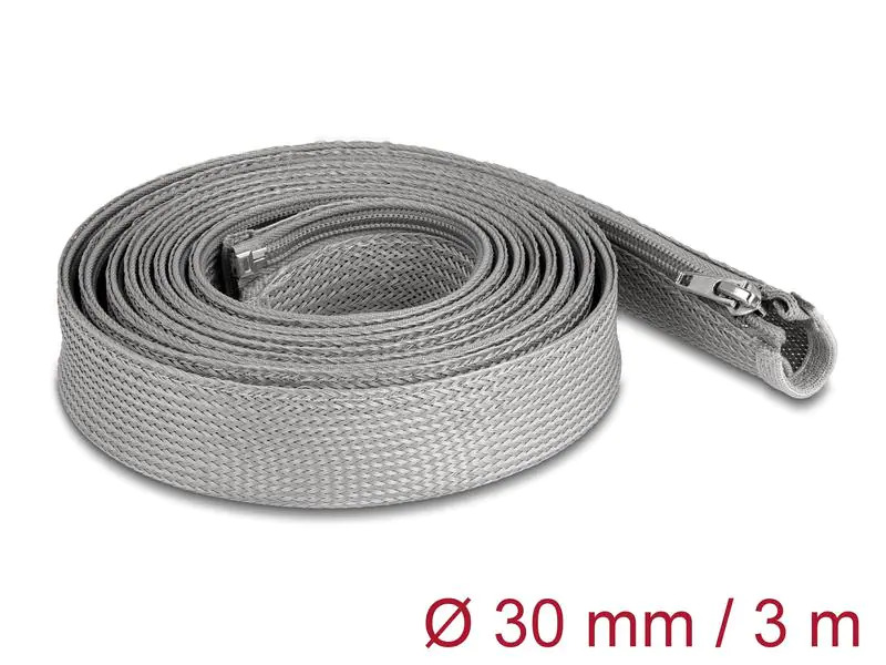 Delock Kabelschlauch 3 m x 30 mm Grau