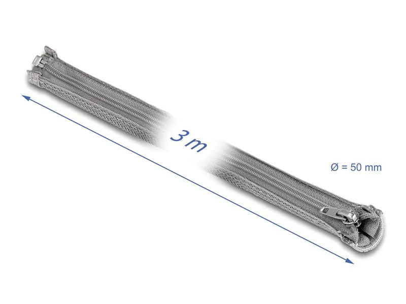 Delock Kabelschlauch 3 m x 50 mm Grau