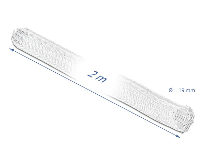 Delock Kabelschlauch Klettverschluss, 2m x 19 mm Weiss