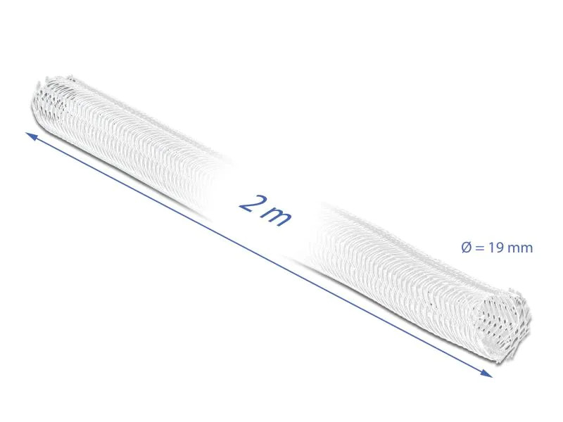 Delock Kabelschlauch Selbstschliessend, 2m x 19 mm Weiss