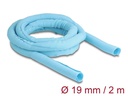 Delock Kabelschlauch selbstschliessend 2 m x 19 mm Blau