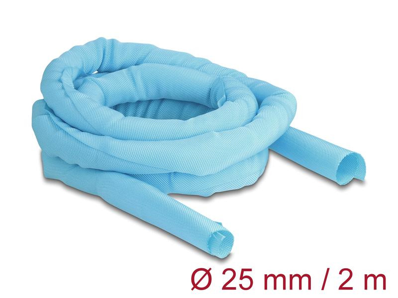 Delock Kabelschlauch selbstschliessend 2 m x 25 mm Blau