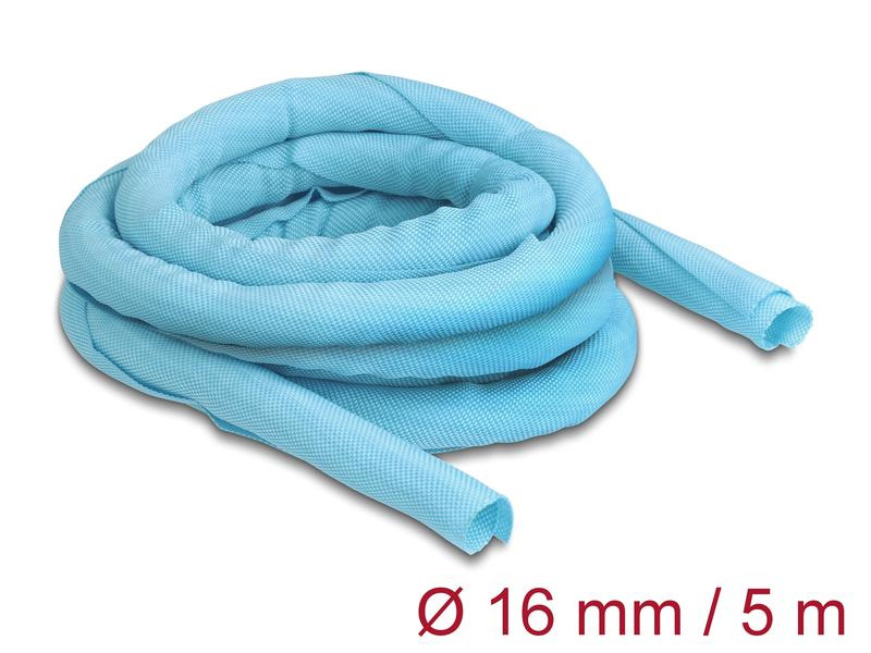 Delock Kabelschlauch selbstschliessend 5 m x 16 mm Blau