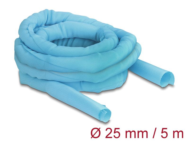 Delock Kabelschlauch selbstschliessend 5 m x 25 mm Blau