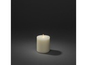 Konstsmide LED-Kerze Echtwachskerze, 8 cm x 10 cm, Cremeweiss