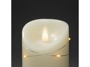 Konstsmide LED-Kerze Echtwachskerze, 8 cm x 14 cm, Cremeweiss