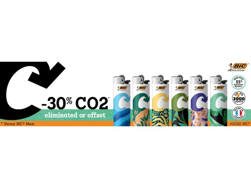 BIC Reibradfeuerzeug J26 Maxi Ecolutions, Assortiert, 2er Box