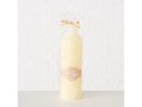 Boltze Kerze Church Rustic 30 x 9 cm, Cremeweiss