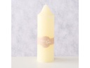 Boltze Kerze Church Rustic 30 x 9 cm, Cremeweiss