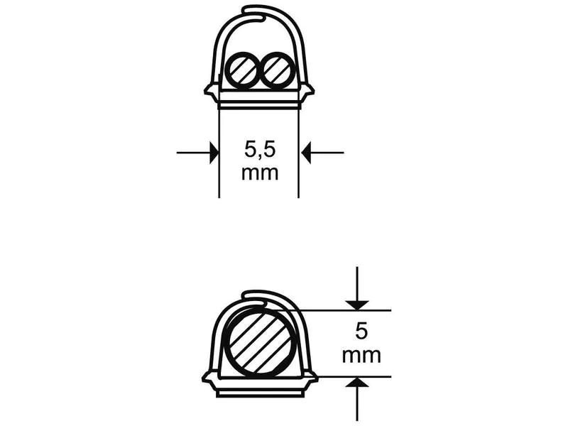 Max Hauri Kabelkanal Cable-Fix 4 x 1 m x 5 mm, Weiss