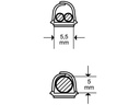 Max Hauri Kabelkanal Cable-Fix 4 x 1 m x 5 mm, Weiss