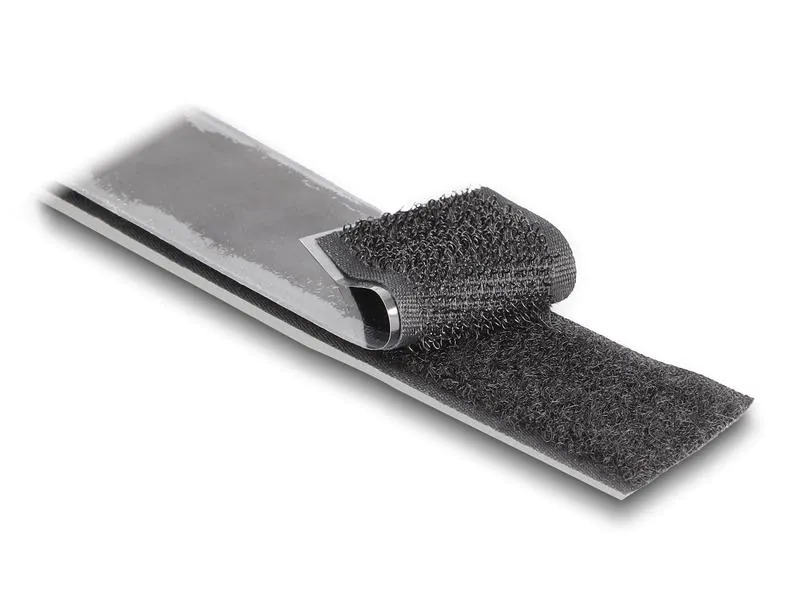 Delock Klettband 15m x 25mm Strapazierfähig und selbstklebend