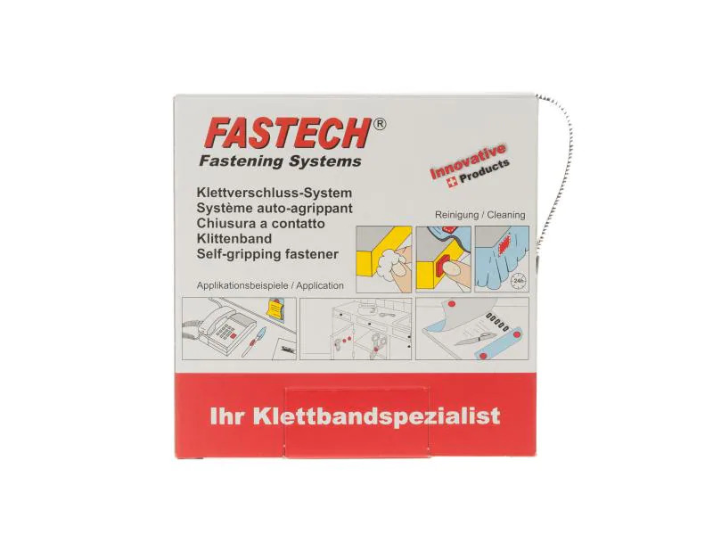 FASTECH Klettband-Box 20 mm x 5 m selbstklebend, Schwarz