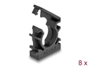 Delock Kabelschlauchhalter 15.8 mm, 8 Stück, Schwarz
